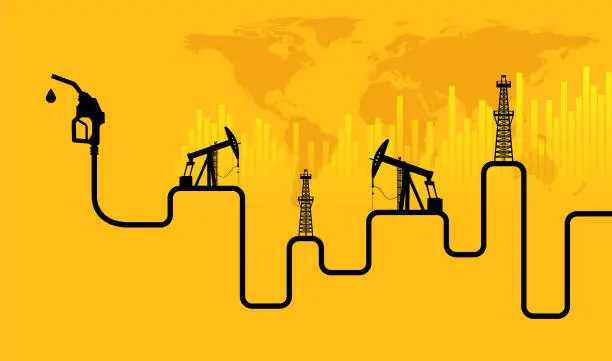 Vector illustration of Oil finance background