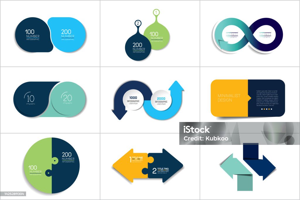 Two Elements Banner 2 Steps Design Chart Infographic Step By Step ...