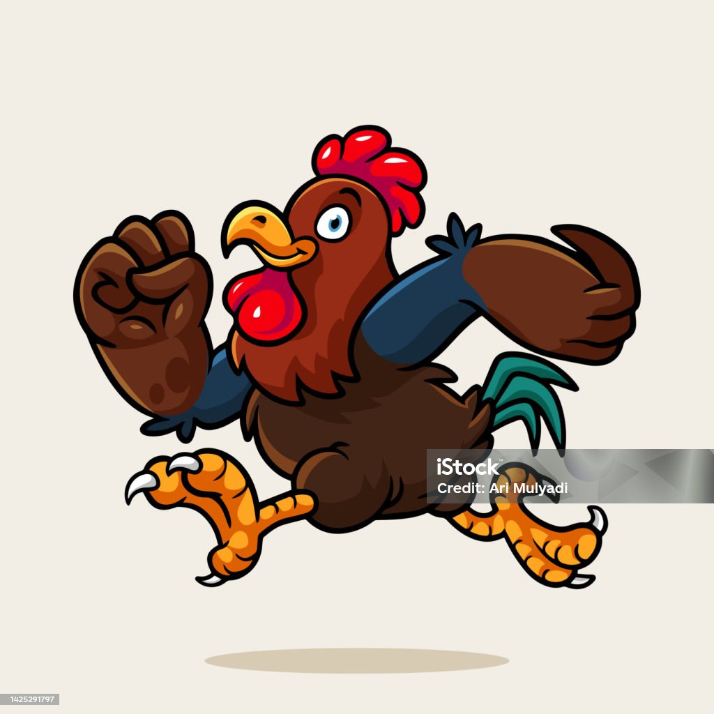 Chicken Running Frame Animation Chicken Cartoon Character Running Stock Illustration - Download Image ...
