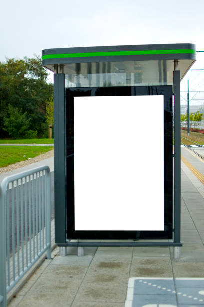 istock Outdoor advertising billboard at the bus stop. 1425297959