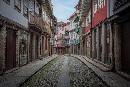 Old Street and Buildings - Guimaraes, Portugal