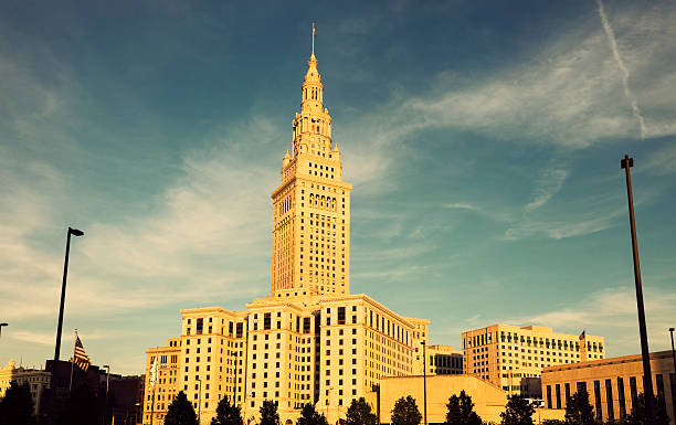 Terminal Tower in downtown of Cleveland Terminal Tower in downtown of Cleveland, OhioClick for more pictures from Cleveland terminal tower stock pictures, royalty-free photos & images