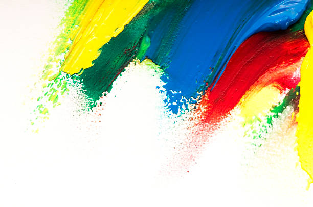 istock Colorful paints on white paper 142533077