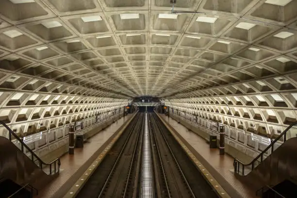 Photo of Metro station interior of Washington DC