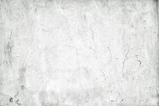 Wall texture background gray monochrome grunge cracked concrete material, full frame