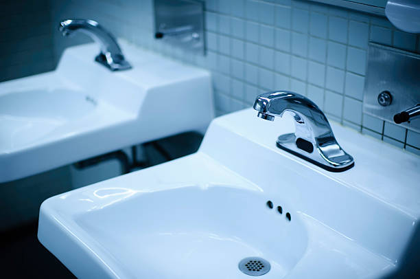 istock Washroom with blue toned color 142533715