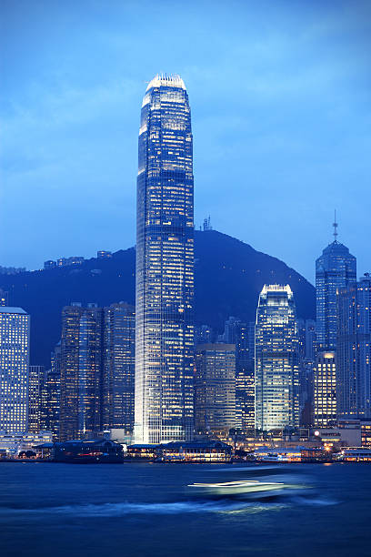 Iconic night scene of Hong Kong