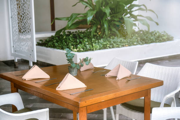 istock Buffet table with napkins and cutlery 1425345403