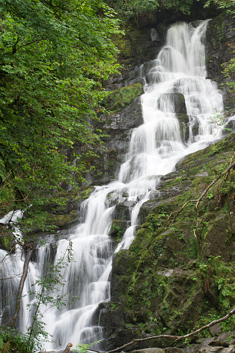 Slow motion capture of Torc Waterfall at Killarney National Park