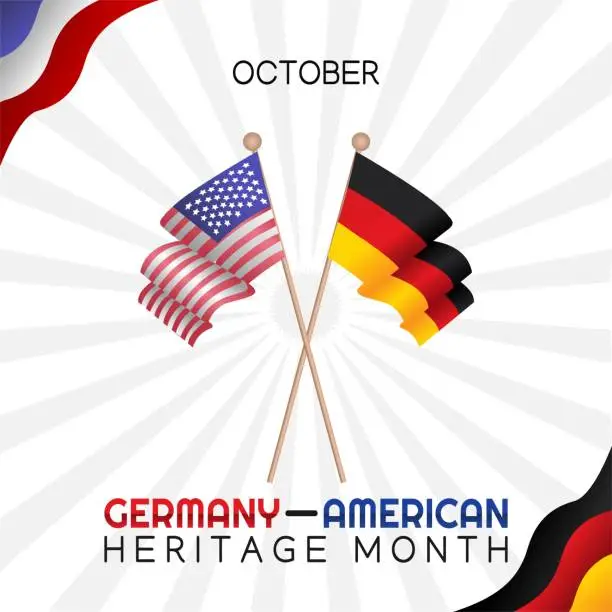 Vector illustration of German American Heritage Month Vector Illustration. Suitable for greeting card, poster and banner.