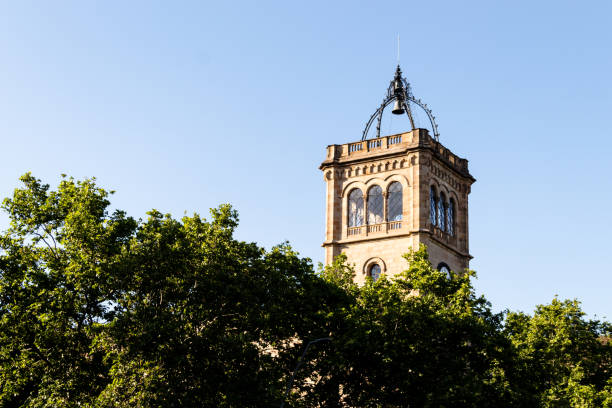 istock View of a tower over the trees in Barcelona 1425358170