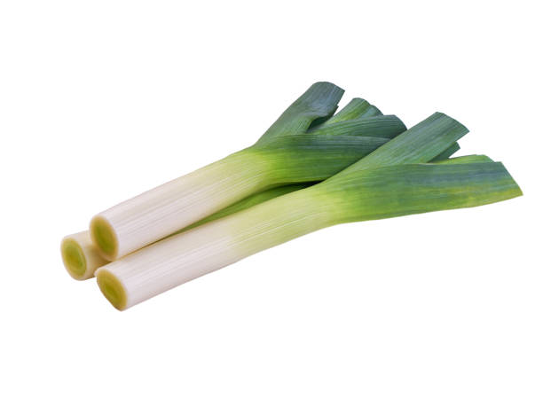 istock organic leek isolated on white background,with clipping path. fresh leek cleaned and ready to be used in the kitchen. 1425359094