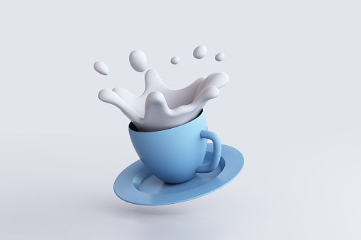Coffee - Drink, Coffee Cup, Cut Out, Falling, Splashing