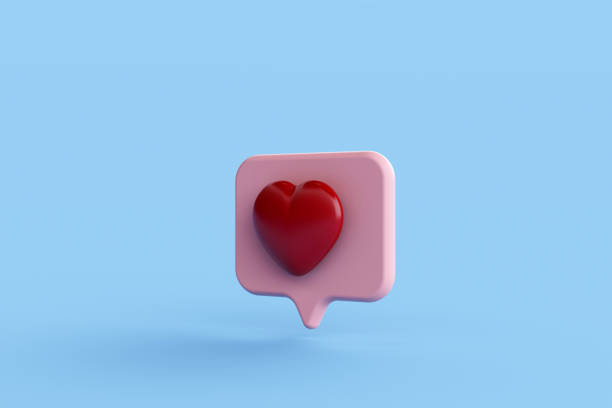 istock Social media notification with heart icon 1425367481