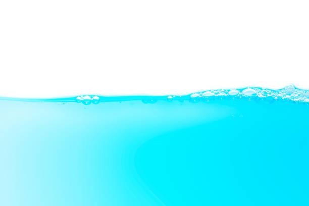 istock Water splash, ripple and bubbles  motion isolated on white background. 1425372265
