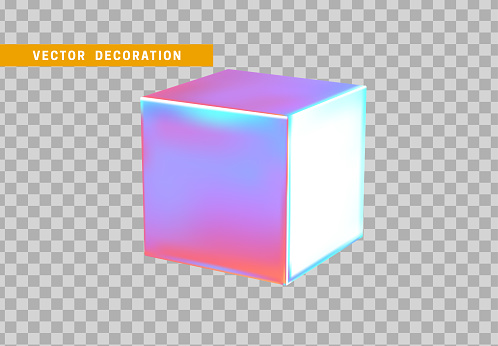 分離されたベクター幾何学的3Dオブジェクト。体積設計要素 ベクター図 - イラスト素材...