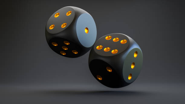 istock 3D Black Rolling Gambling Dices Isolated On Black Background 1425410581