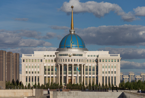 Astana, Kazakhstan (Qazaqstan), 19.08.2017 - Akorda is the residence of the President in the city of Astana.