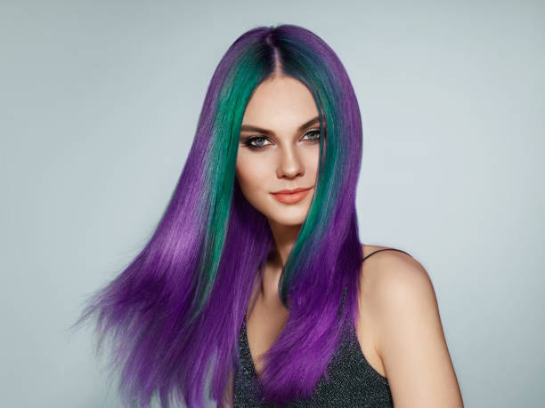 istock Beauty model with colorful dyed hair 1425415964