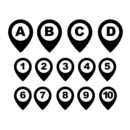 Pointer Digits And Alphabet Stock Illustration - Download Image Now ...