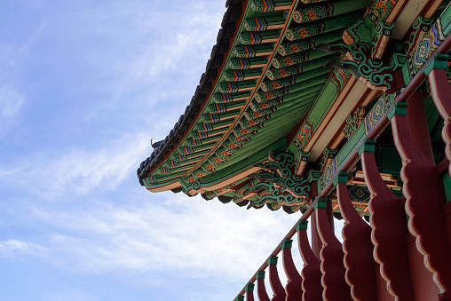 Delicate roof of chinese temple in Hong Kong