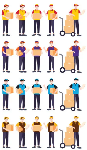 Vector illustration of Postal Worker