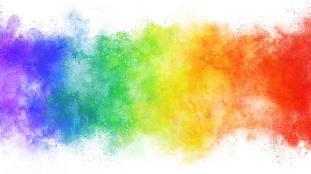 istock Traces of colorful watercolor brushes 1425439227