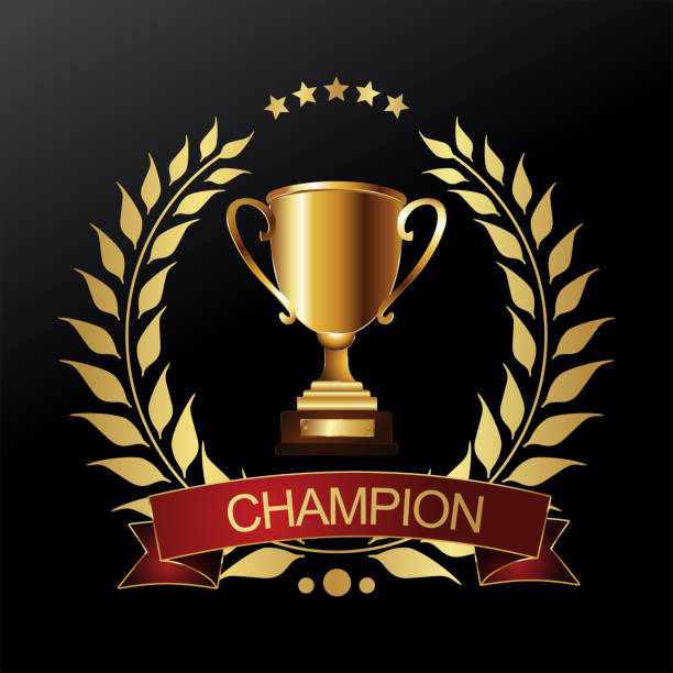 istock Trophy and awards laurel wreath golden design 1425461965
