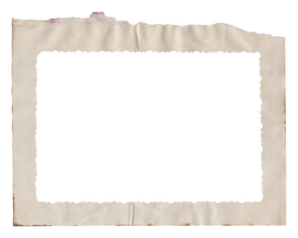 istock White isolated frame with Old vintage rough paper texture 1425465058