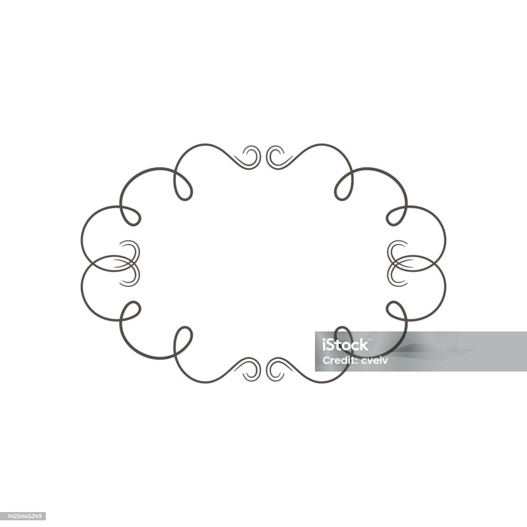 Classic Picframe Line Vector Classic Vector Frame Template Stock Illustration - Download Image Now ...