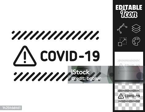 istock Coronavirus warning strip. Icon for design. Easily editable 1425466461