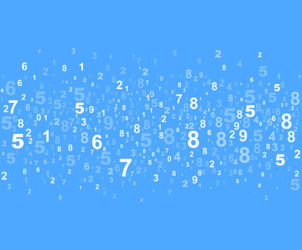 numery na blue - number stock illustrations