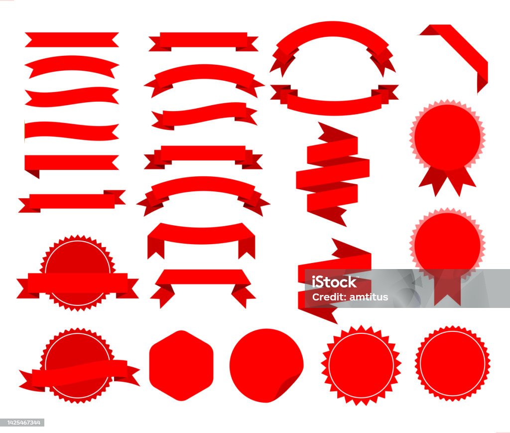 Bänder - Lizenzfrei Rosette Vektorgrafik Bänder - Lizenzfrei Rosette Vektorgrafik