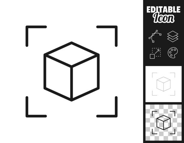 拡張現実。デザイン用のアイコン。簡単に編集可能 - 立方体点のイラスト素材／クリップアート素材／マンガ素材／アイコン素材