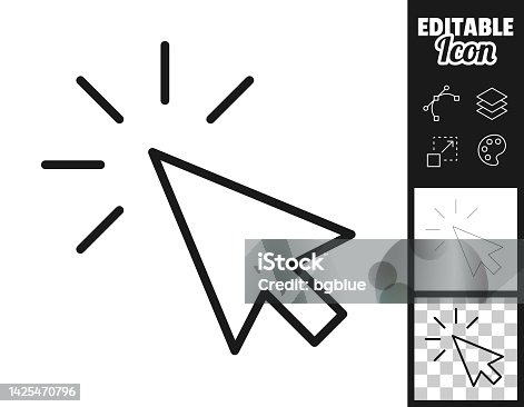 istock Click. Icon for design. Easily editable 1425470796