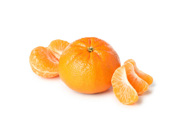 istock Mandarin and pieces isolated on white background 1425472439