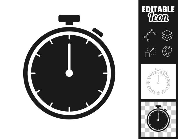 секундомер. иконка для дизайна. легко редактируется - precise timing stock illustrations