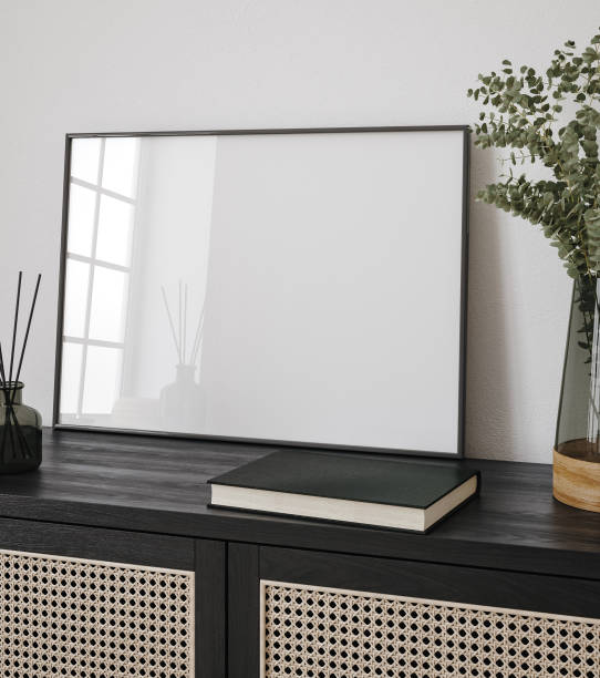 istock Mockup frame close up in living room interior 1425479261