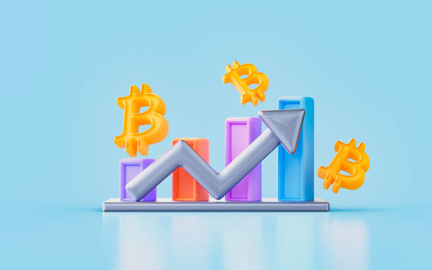 istock bitcoin chart bar up arrow sign 3d render concept for cryptocurrency 1425483107