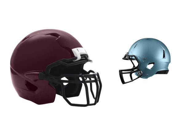 istock Football Helmets on white 1425484505