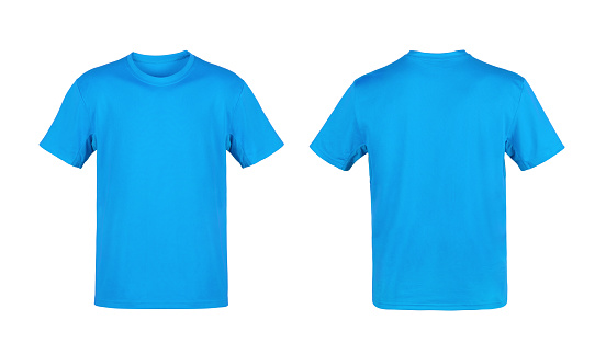 Blue T-shirt isolated on white background