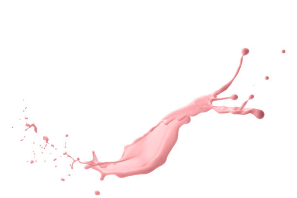 istock splash of liquid, thick pastel colors, isolated object 1425484837
