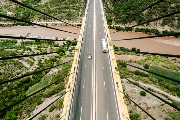 istock Aerial view of a bridge 1425497289