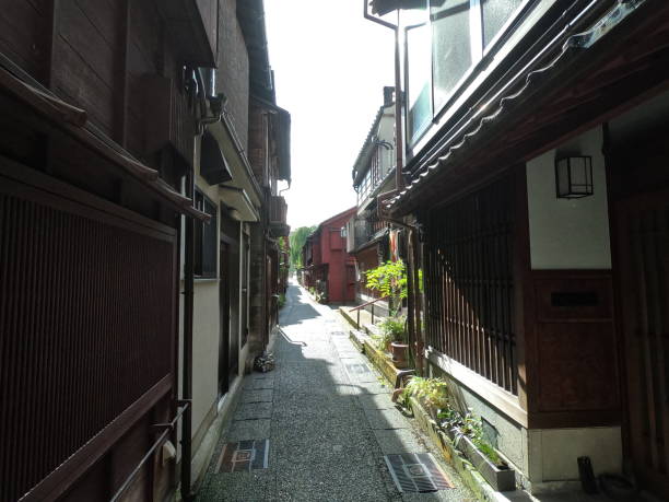 The street view of Kanazawa city stock photo
