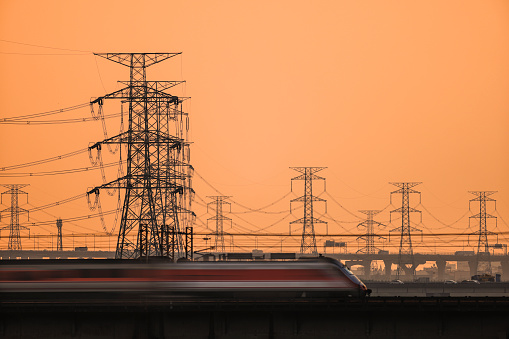 Power Transmission Network and High-speed Rail Traffic