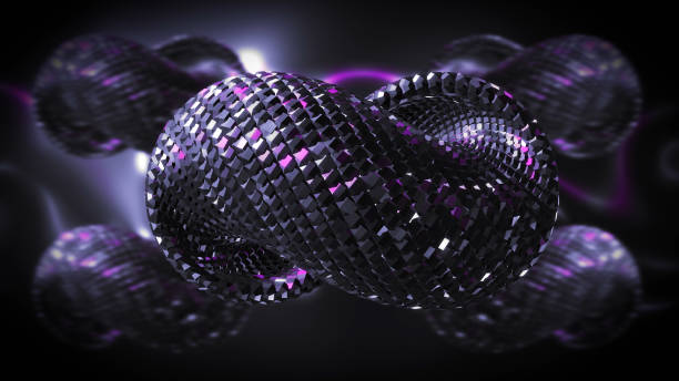 istock Metallic Purple black Silver Cubes Abstract 1425510146