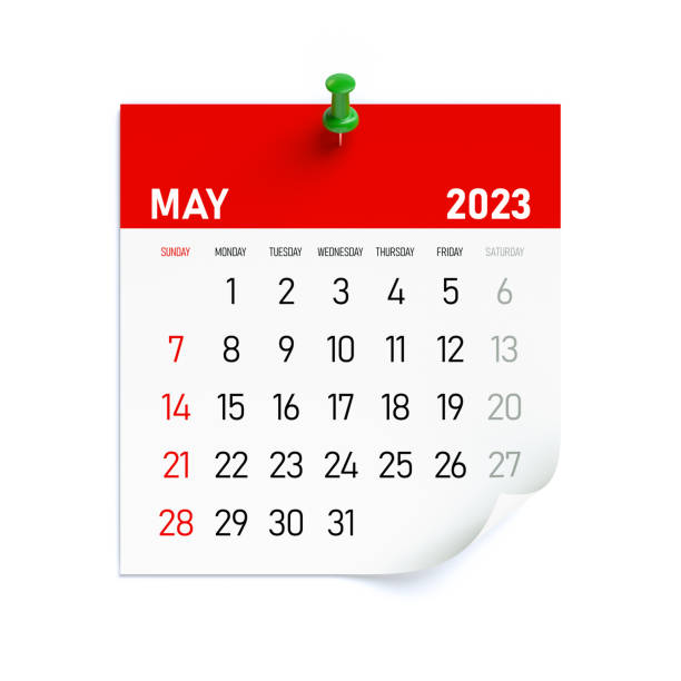 istock May 2023 - Calendar. Isolated on White Background. 3D Illustration 1425510381