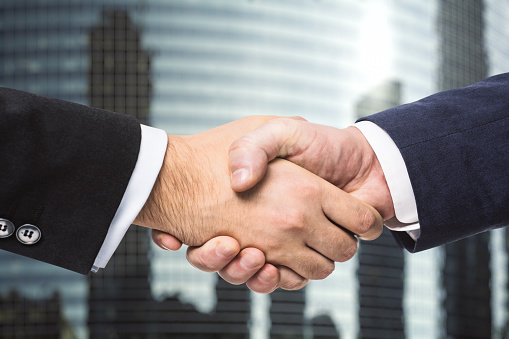 Handshake between two Business men