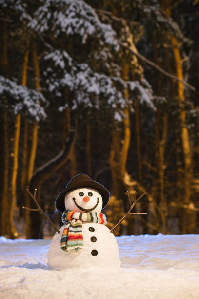 istock Christmas card with cute snowman 1425527710