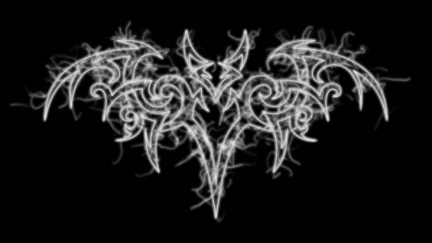 Stylized bat shape outline is filled with glowing energy tendrils.